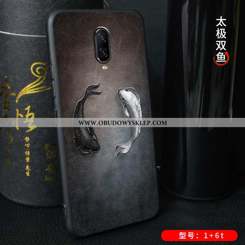 Pokrowce Oneplus 6t Cienkie Nubuku Anti-fall, Obudowa Oneplus 6t Miękki Futerał Czarna