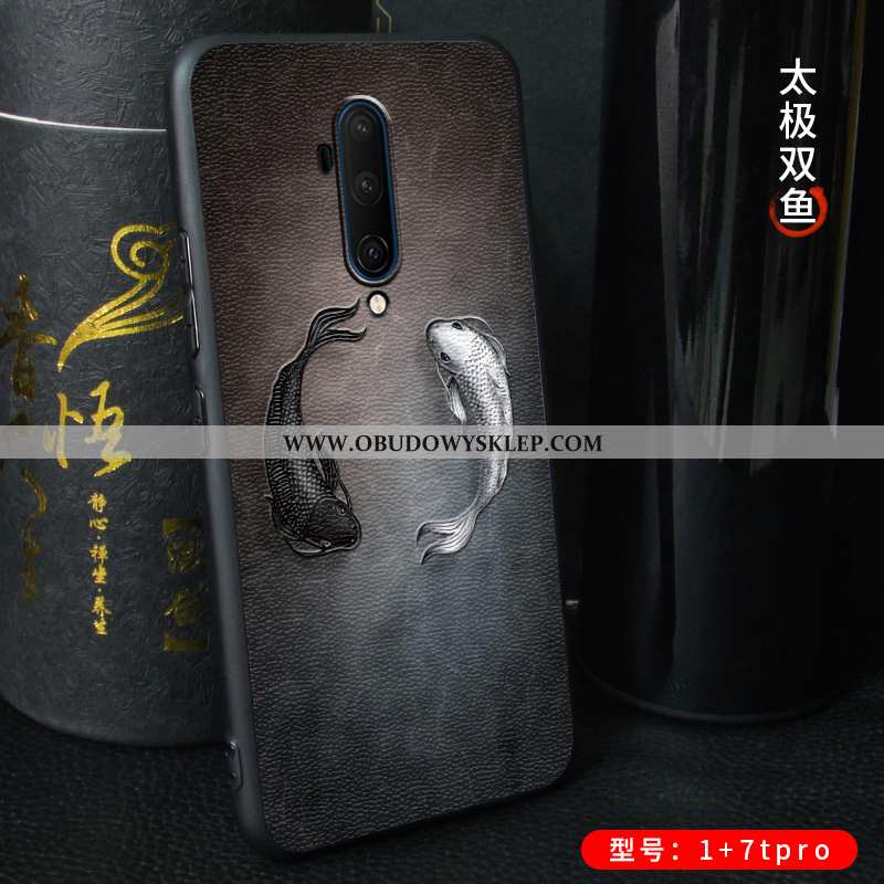 Pokrowce Oneplus 7t Pro Miękki Niebieski Nubuku, Obudowa Oneplus 7t Pro Silikonowe Cienkie Niebieska