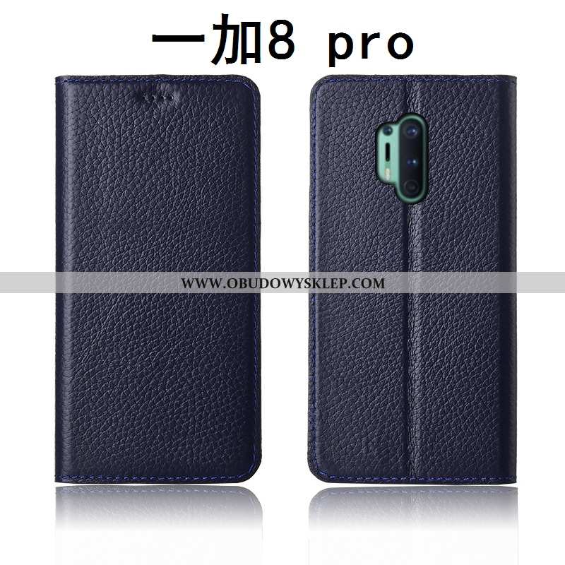 Pokrowce Oneplus 8 Pro Prawdziwa Skóra Litchi Klapa, Obudowa Oneplus 8 Pro Miękki Etui Żółta