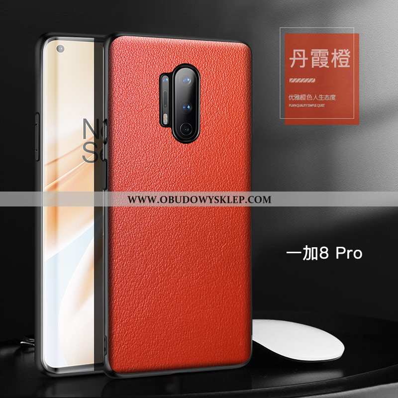 Pokrowce Oneplus 8 Pro Trendy Skórzane Etui Futerał, Obudowa Oneplus 8 Pro Ochraniacz Proste Czarna