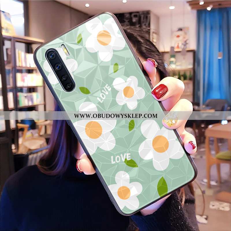 Pokrowce Oppo A91 Serce Żółty Futerał, Obudowa Oppo A91 Świeży Mały Żółta