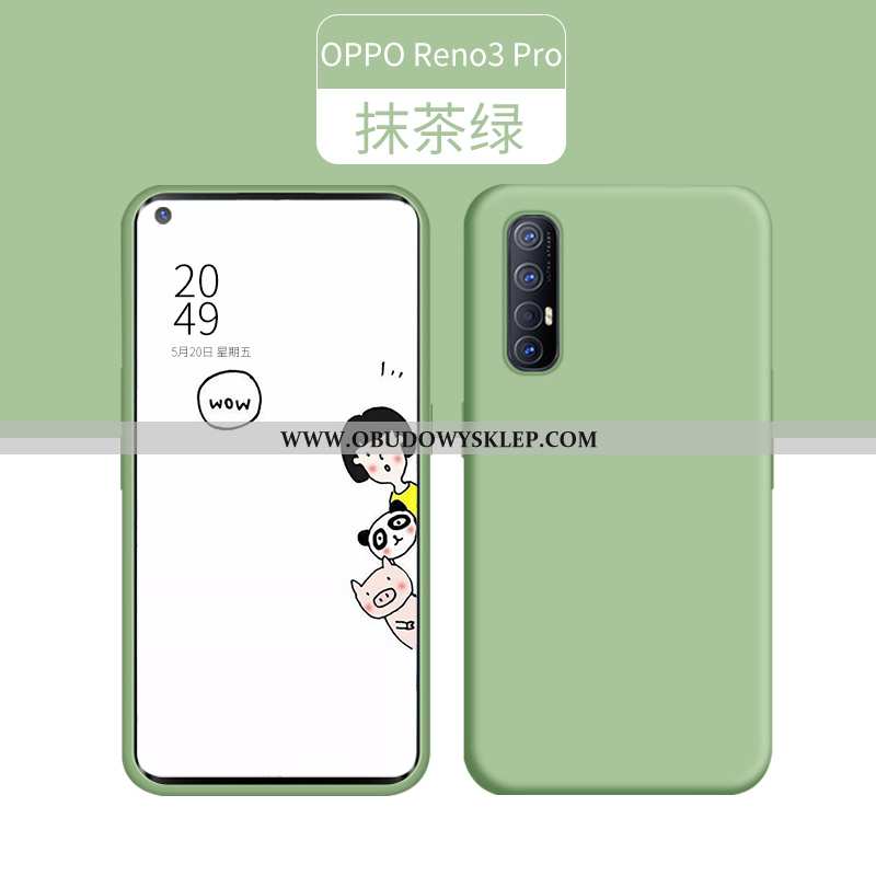 Pokrowce Oppo Reno 3 Pro Silikonowe Anti-fall Nowy, Obudowa Oppo Reno 3 Pro Super Futerał Zielone
