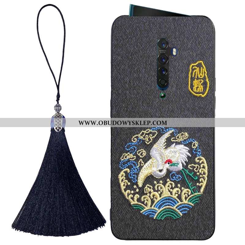Pokrowce Oppo Reno2 Osobowość Czerwony Netto Trendy, Obudowa Oppo Reno2 Kreatywne Anti-fall Czerwona