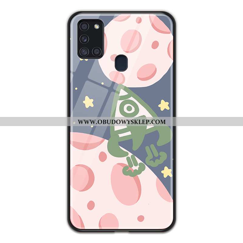 Pokrowce Samsung Galaxy A21s Miękki Kreskówka Futerał, Obudowa Samsung Galaxy A21s Szkło Planeta Cza