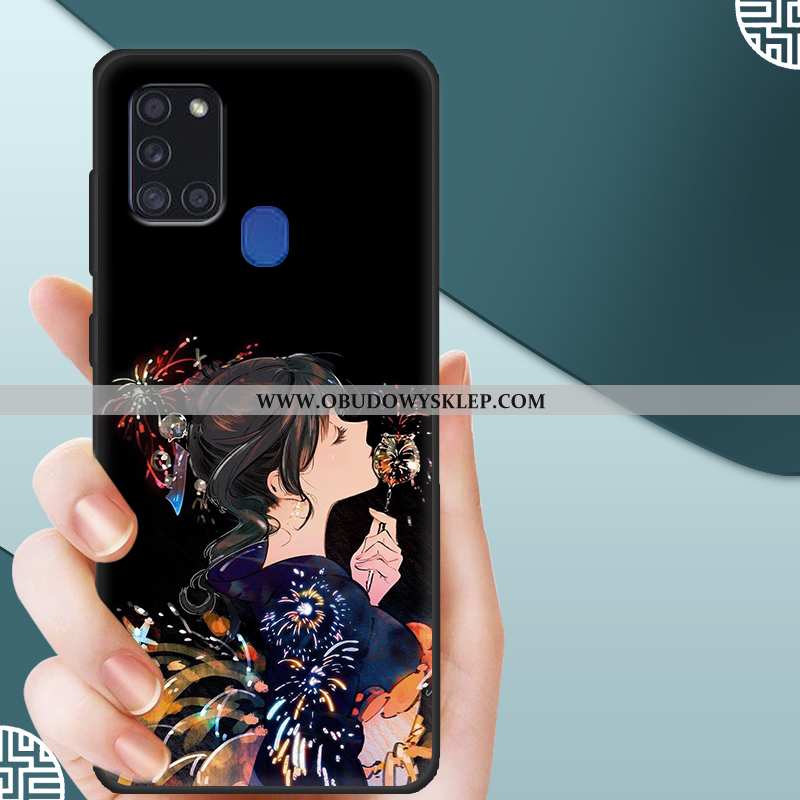 Pokrowce Samsung Galaxy A21s Ochraniacz Kreskówka Anti-fall, Obudowa Samsung Galaxy A21s Nubuku Szkł