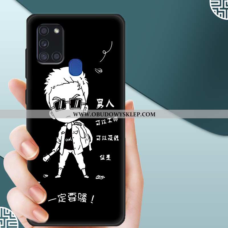 Pokrowce Samsung Galaxy A21s Ochraniacz Kreskówka Anti-fall, Obudowa Samsung Galaxy A21s Nubuku Szkł