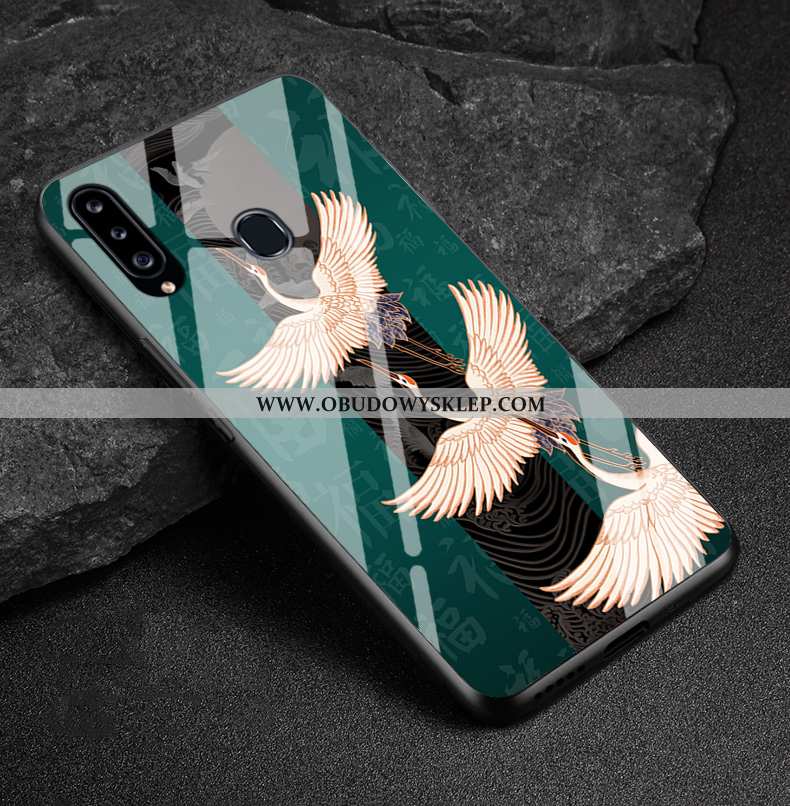 Pokrowce Samsung Galaxy A40s Szkło Biały Trendy, Obudowa Samsung Galaxy A40s Osobowość Telefon Komór