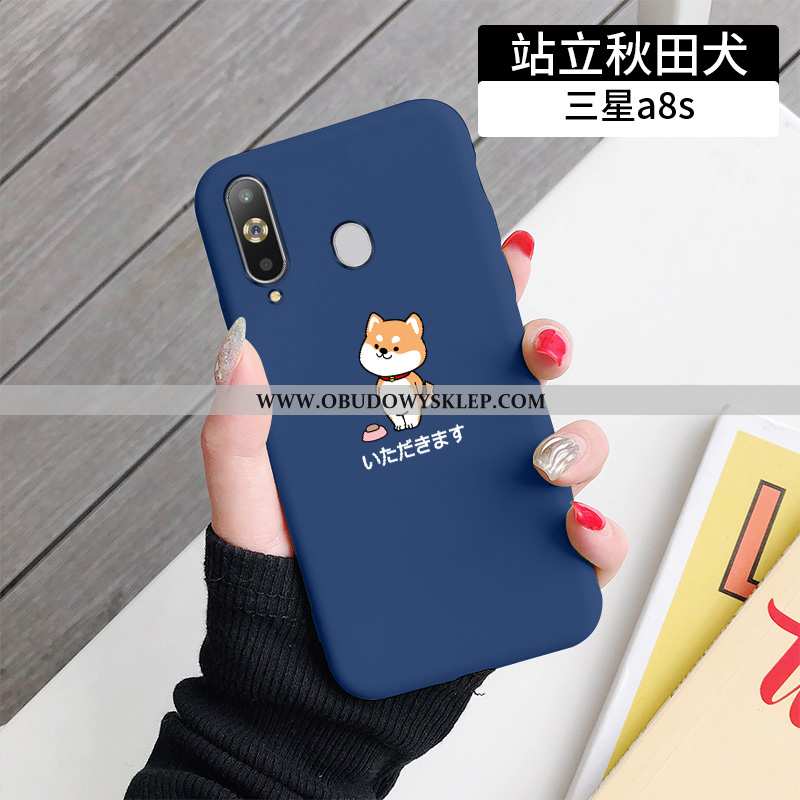 Pokrowce Samsung Galaxy A8s Silikonowe Niebieski Kreskówka, Obudowa Samsung Galaxy A8s Nubuku Cienki
