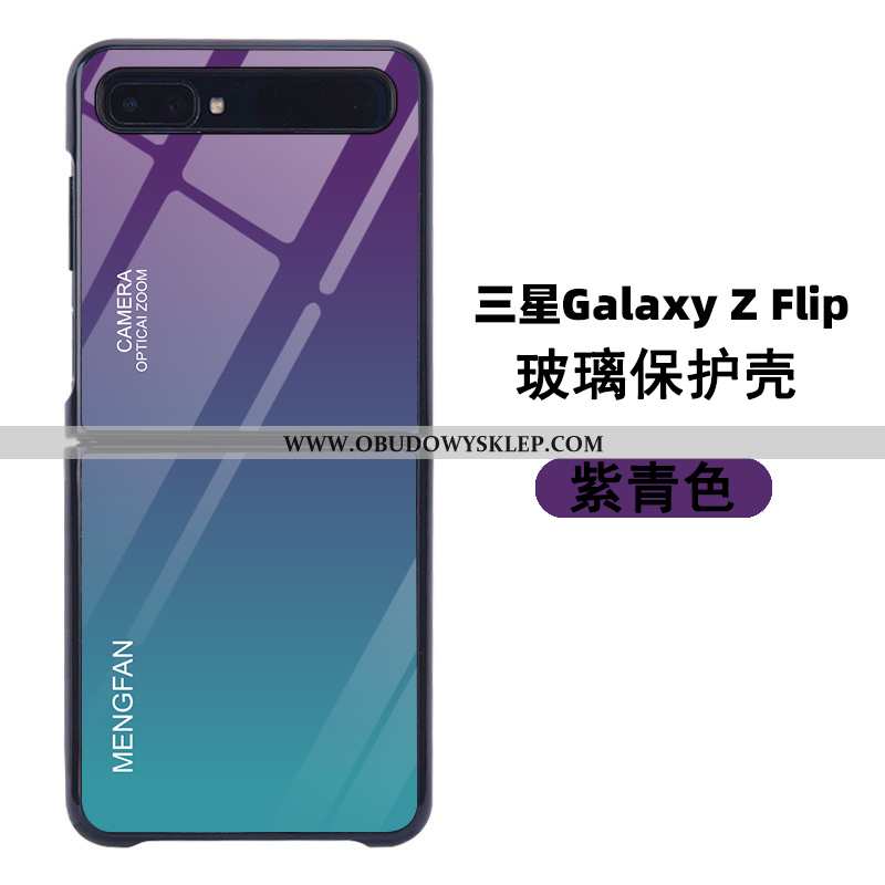 Pokrowce Samsung Z Flip Ochraniacz Gwiazda Składać, Obudowa Samsung Z Flip Szkło Purpurowy Fioletowy