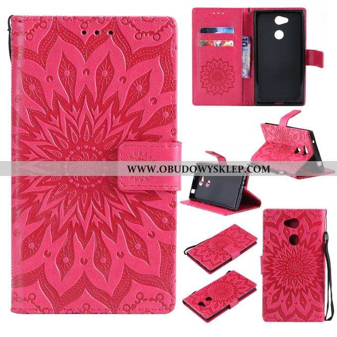 Pokrowce Sony Xperia L2 Skórzane Etui Relief, Obudowa Sony Xperia L2 Miękki Ochraniacz Szara