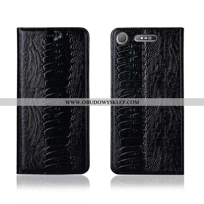Pokrowce Sony Xperia Xz1 Compact Miękki Czarny Prawdziwa Skóra, Obudowa Sony Xperia Xz1 Compact Sili