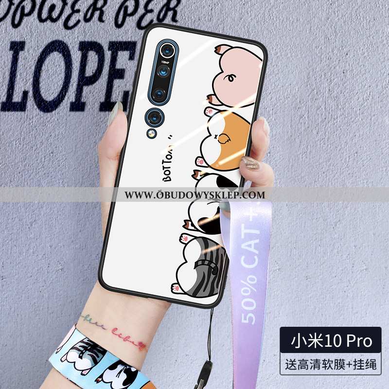 Pokrowce Xiaomi Mi 10 Pro Trendy Anti-fall Kreskówka, Obudowa Xiaomi Mi 10 Pro Super Mały Biała