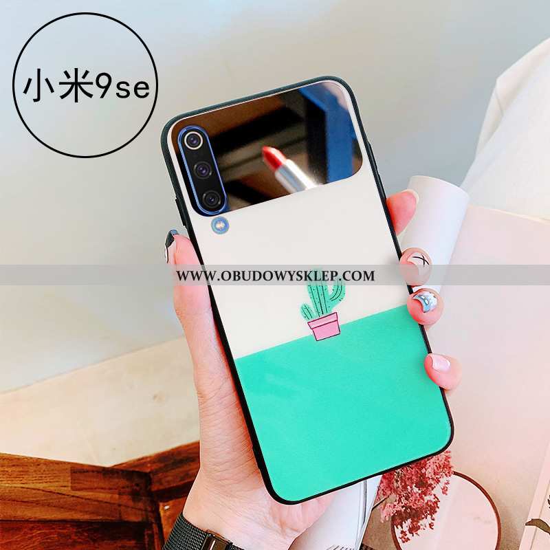 Pokrowce Xiaomi Mi 9 Se Szkło Mały Czerwony Netto, Obudowa Xiaomi Mi 9 Se Osobowość Lustro Biała