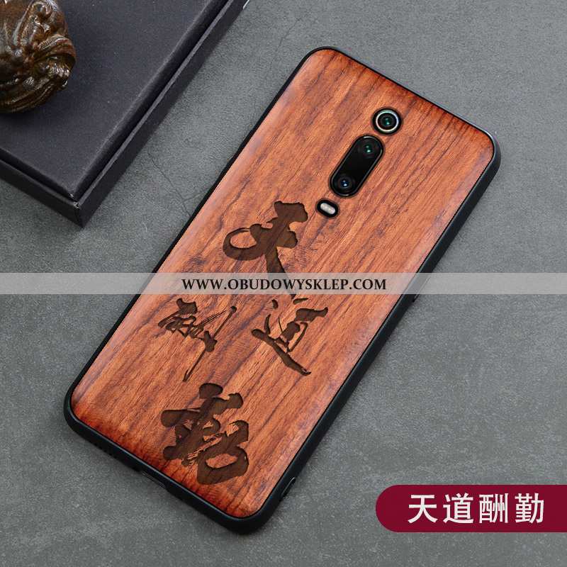 Pokrowce Xiaomi Mi 9t Drewniany Czerwony Rzeźba, Obudowa Xiaomi Mi 9t Ochraniacz Futerał Brązowe