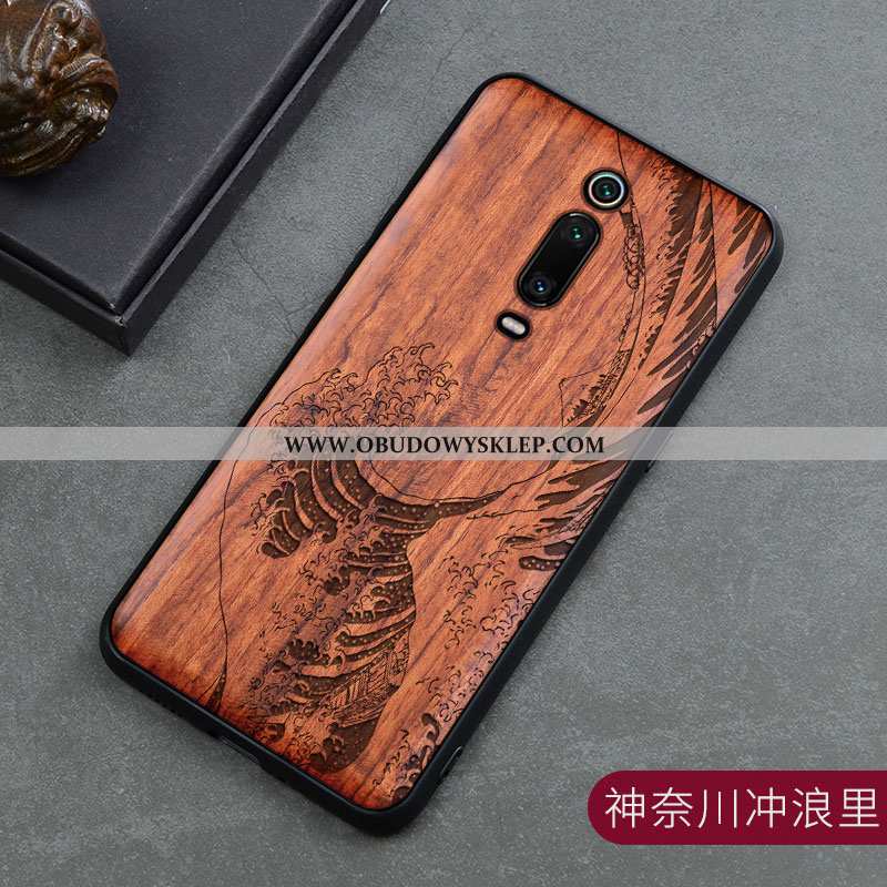 Pokrowce Xiaomi Mi 9t Drewniany Czerwony Rzeźba, Obudowa Xiaomi Mi 9t Ochraniacz Futerał Brązowe
