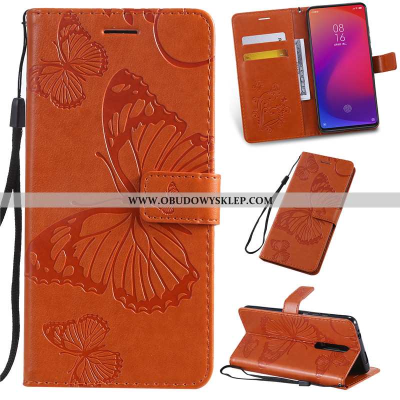 Pokrowce Xiaomi Mi 9t Skórzane Etui Purpurowy Mały, Obudowa Xiaomi Mi 9t Ochraniacz Karta Fioletowy