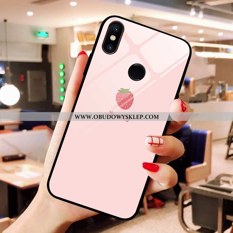Pokrowce Xiaomi Mi A2 Piękny Kreatywne Świeży, Obudowa Xiaomi Mi A2 Szkło Futerał Rozowa
