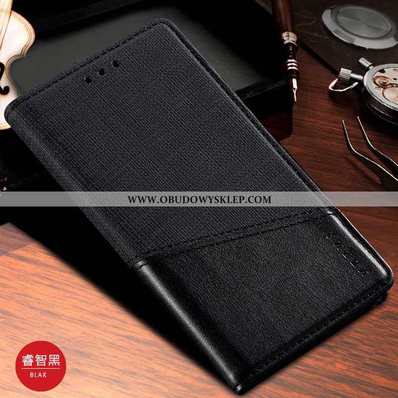 Pokrowce Xiaomi Mi Max 3 Skórzane Etui Mały Futerał, Obudowa Xiaomi Mi Max 3 Ochraniacz Czarny Czarn