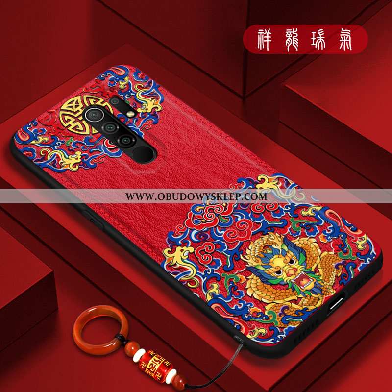 Pokrowce Xiaomi Redmi 9 Trendy Mały All Inclusive, Obudowa Xiaomi Redmi 9 Miękki Oryginalny Czerwona