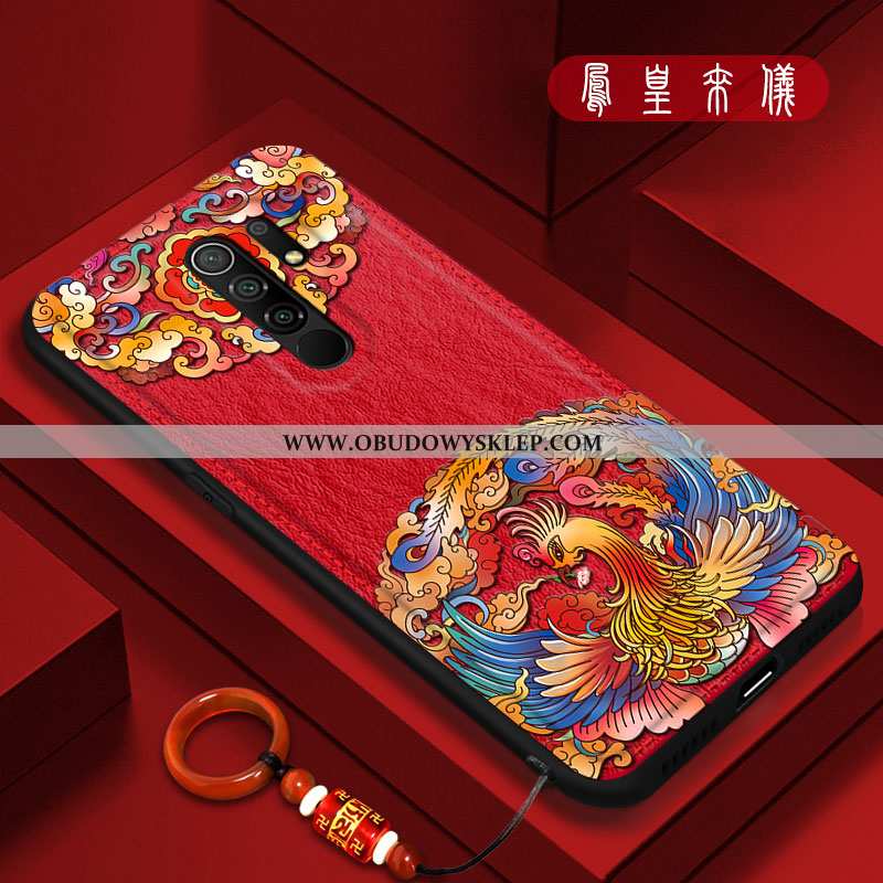 Pokrowce Xiaomi Redmi 9 Trendy Mały All Inclusive, Obudowa Xiaomi Redmi 9 Miękki Oryginalny Czerwona
