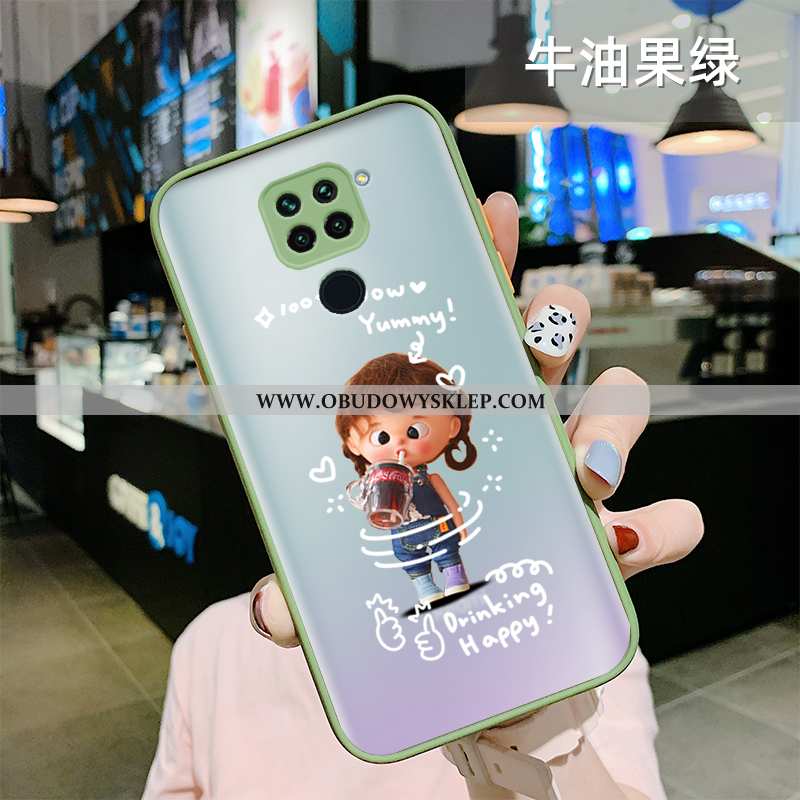 Pokrowce Xiaomi Redmi Note 9 Przezroczysty Anti-fall Zielony, Obudowa Xiaomi Redmi Note 9 Nubuku All