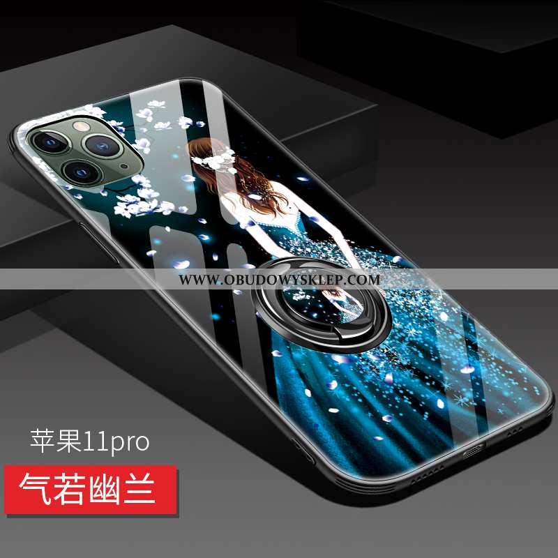 Pokrowce iPhone 11 Pro Osobowość Szkło Miękki, Obudowa iPhone 11 Pro Kreatywne Futerał Czarna