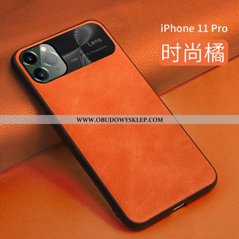 Pokrowce iPhone 11 Pro Skórzane Etui Telefon Komórkowy Cienkie, Obudowa iPhone 11 Pro Skóra Czerwony
