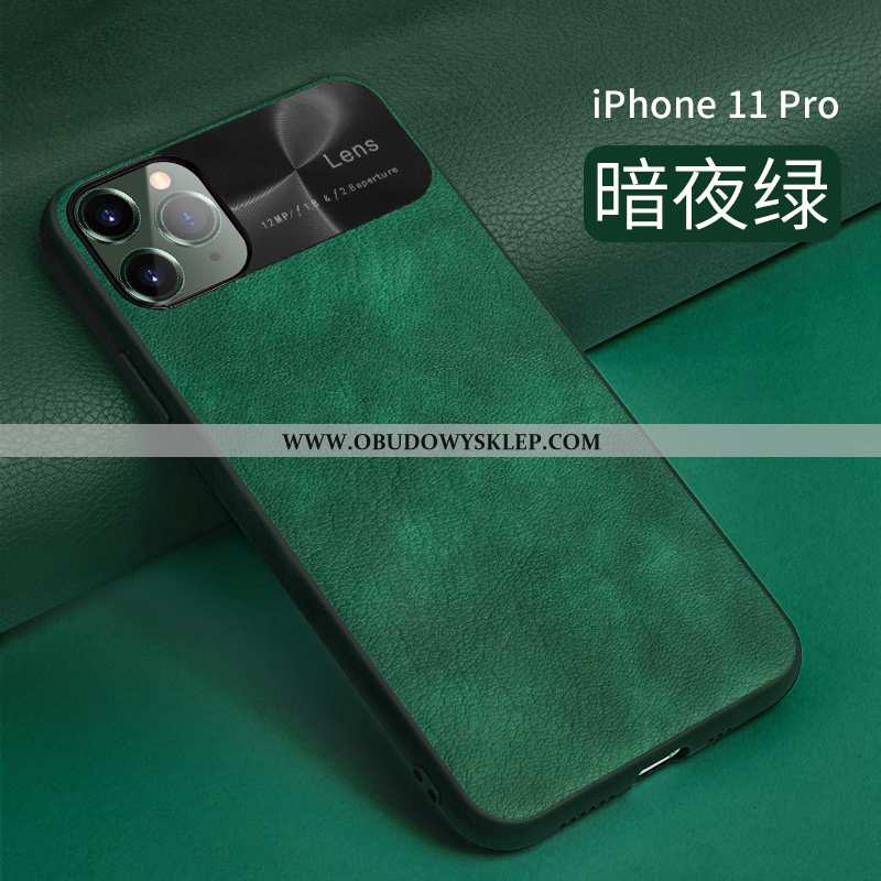 Pokrowce iPhone 11 Pro Skórzane Etui Telefon Komórkowy Cienkie, Obudowa iPhone 11 Pro Skóra Czerwony
