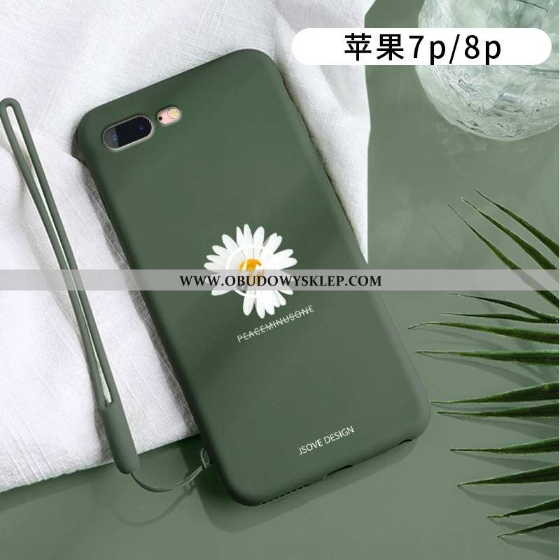 Pokrowce iPhone 8 Plus Wiszące Ozdoby Silikonowe Stokrotka, Obudowa iPhone 8 Plus Osobowość Telefon 