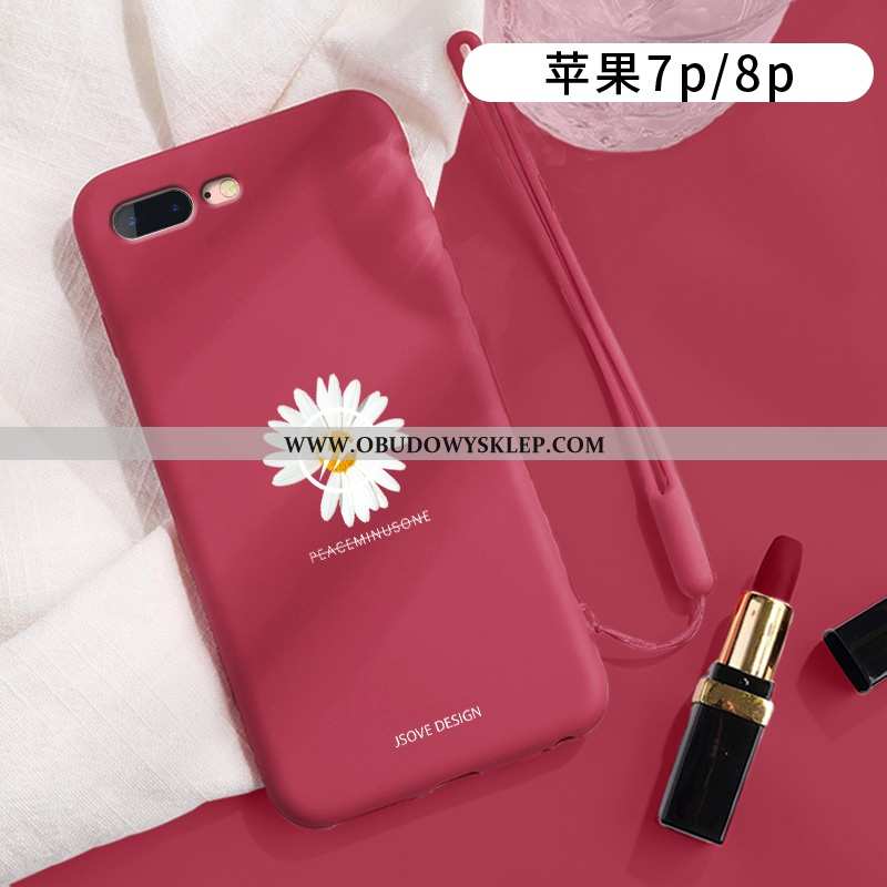Pokrowce iPhone 8 Plus Wiszące Ozdoby Silikonowe Stokrotka, Obudowa iPhone 8 Plus Osobowość Telefon 