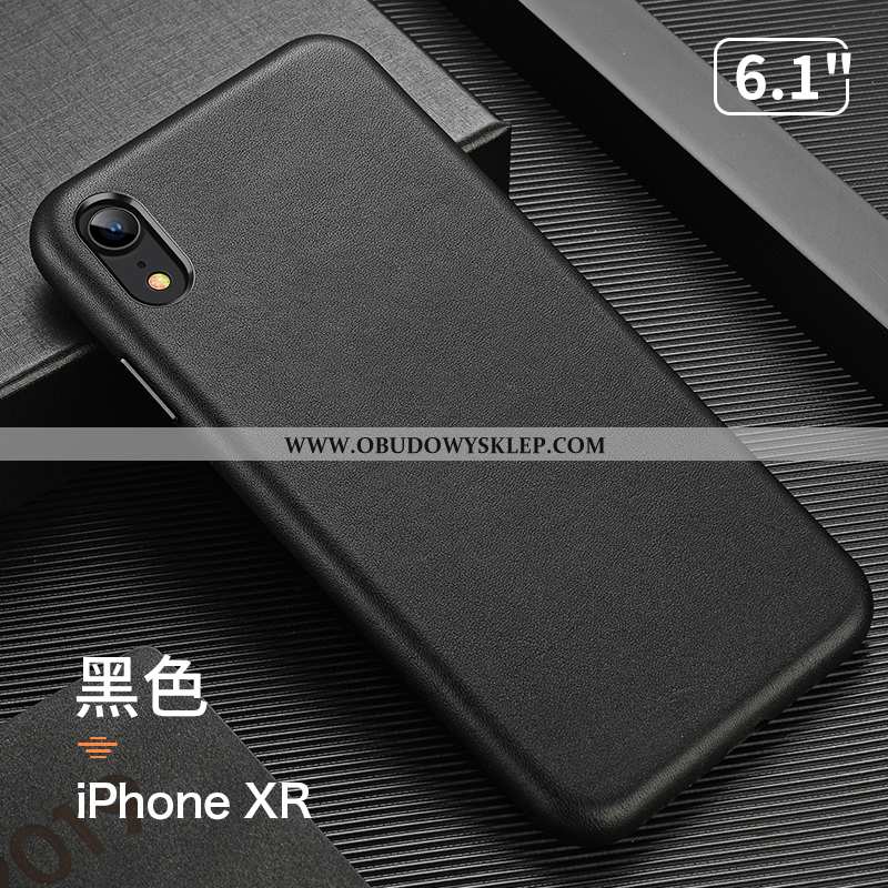Pokrowce iPhone Xr Skóra Anti-fall Czerwony Netto, Obudowa iPhone Xr Trendy Osobowość Beżowa