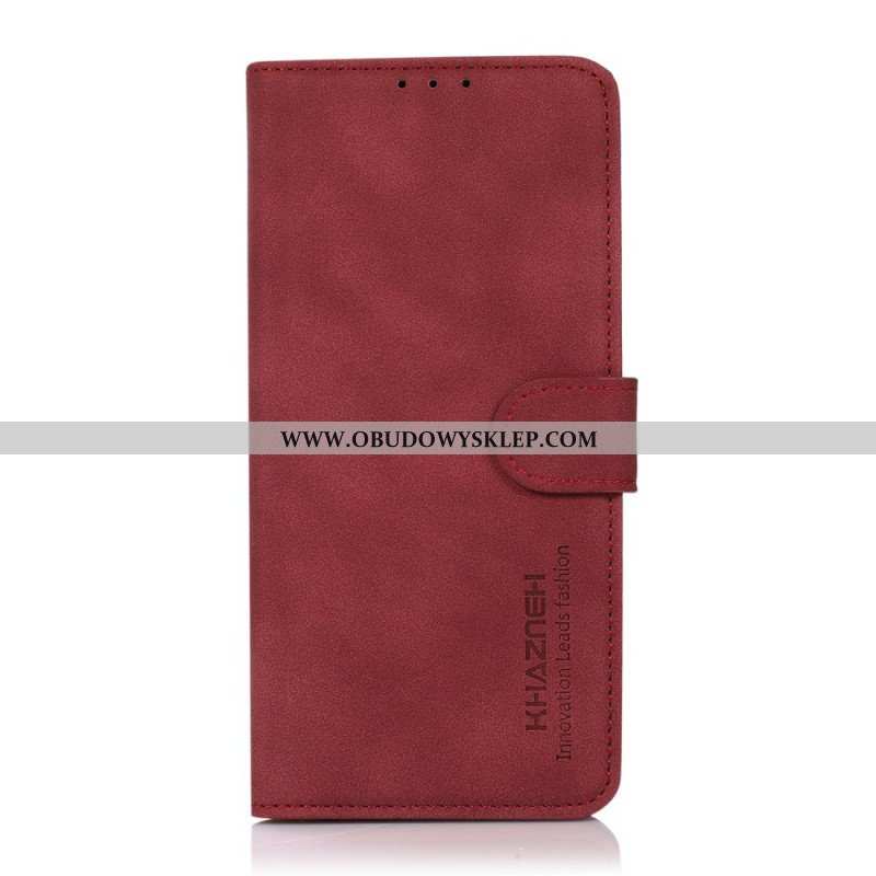 Etui Folio do Google Pixel 6A Modny Efekt Skóry Khazneh