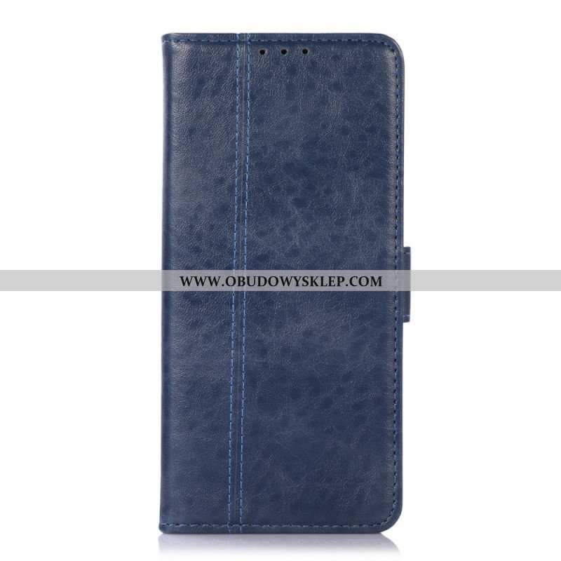 Etui Folio do Google Pixel 7 Pro Skórzany Efekt Litchi Performance