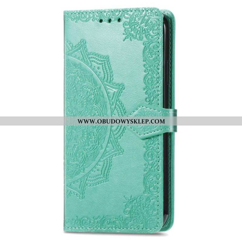 Etui Folio do Google Pixel 7 z Łańcuch Mandala W Stylu Retro Z Paskami