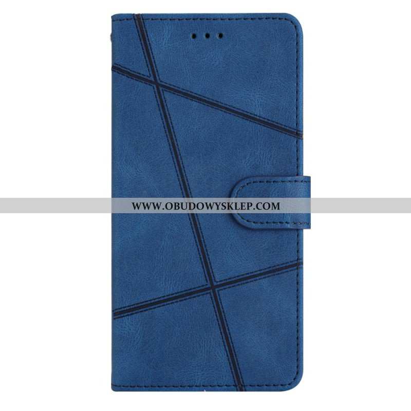 Etui Folio do Google Pixel 7A z Łańcuch Pasiaste Geometryczne Linie