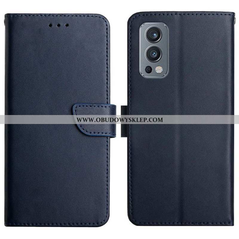 Etui Folio do OnePlus Nord 2 5G Prawdziwa Skóra Nappa