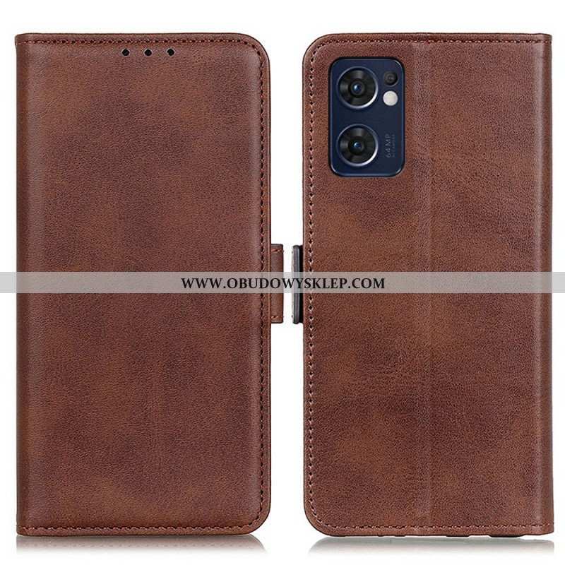 Etui Folio do Oppo Find X5 Lite Skórzany Futerał Podwójna Klapa