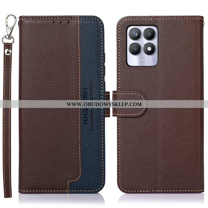 Etui Folio do Realme 8i Rfid Khazneh W Stylu Liczi