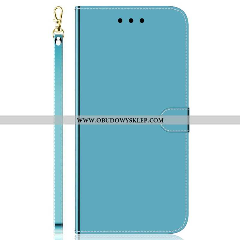 Etui Folio do Realme GT Neo 3 z Łańcuch Pasek Lustro