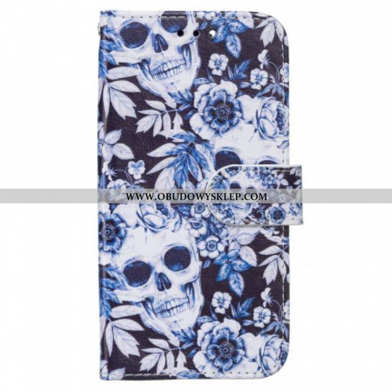 Etui Folio do Samsung Galaxy A13 5G / A04s Retro Czaszki