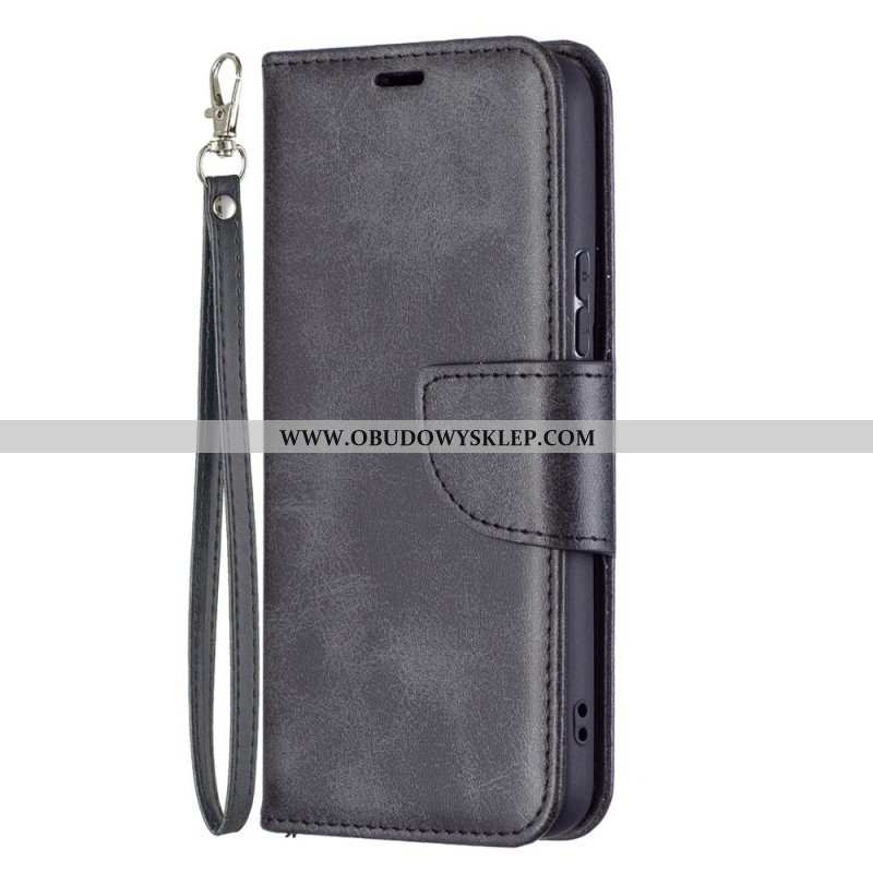 Etui Folio do Samsung Galaxy S22 5G Skórzany Futerał Gładka Klapa Ukośna