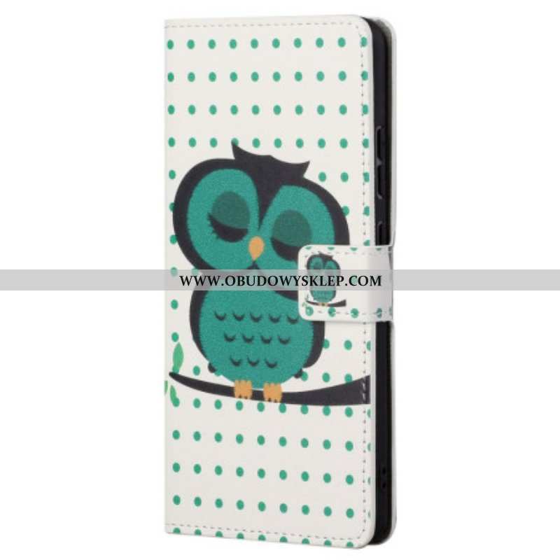 Etui Folio do Samsung Galaxy S23 5G Śpiąca Sowa