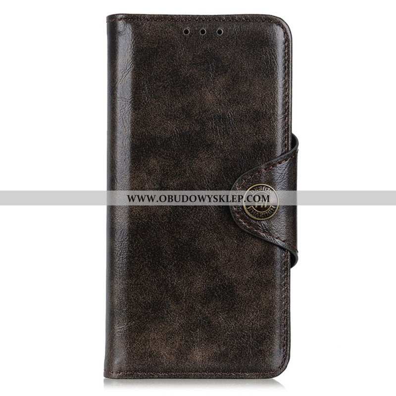 Etui Folio do Xiaomi 13 Lite Imitacja Skóry Lakierowanej Khazneh