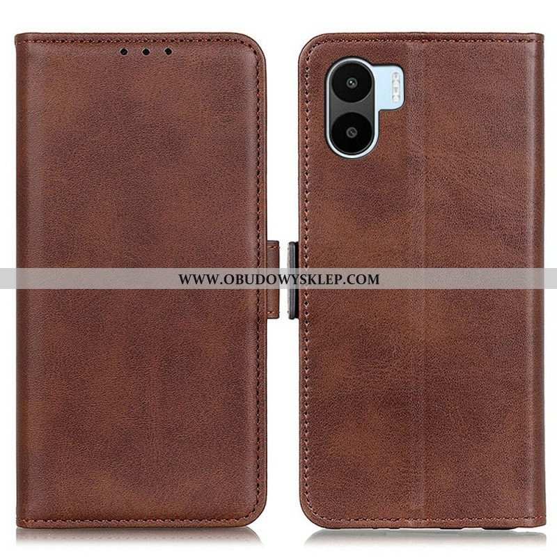 Etui Folio do Xiaomi Redmi A1 Skórzany Futerał Klasyczna Podwójna Klapa