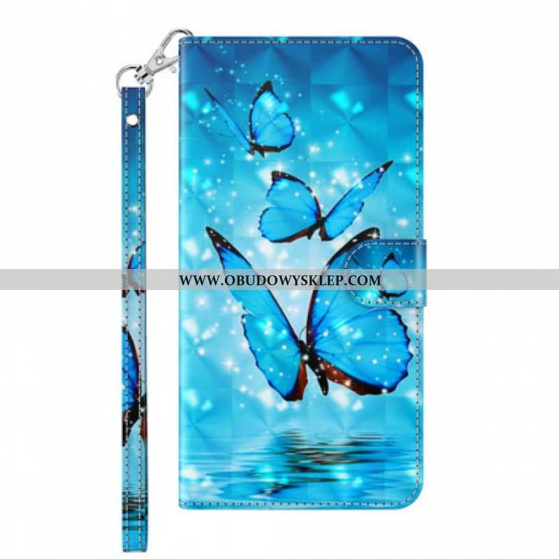 Etui Folio do Xiaomi Redmi Note 11 Pro / 11 Pro 5G Latające Niebieskie Motyle