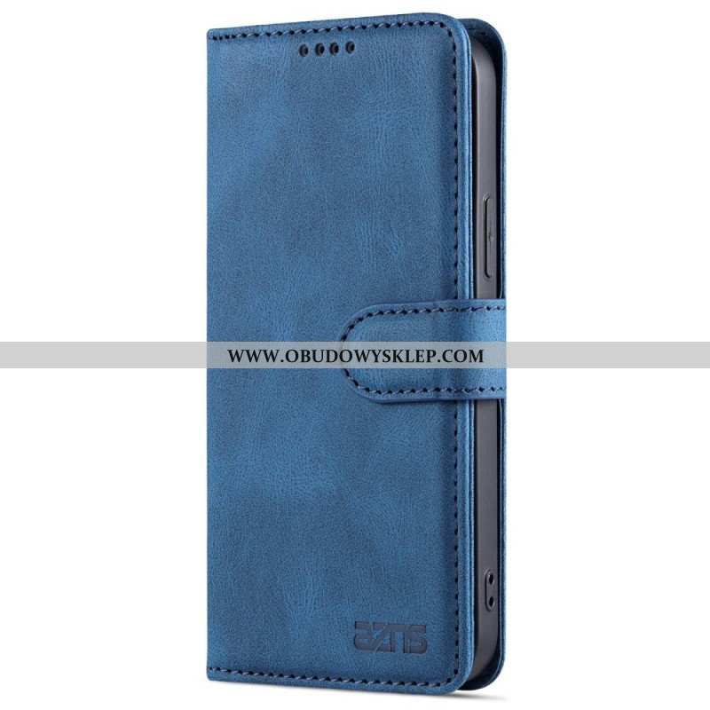 Etui Folio do iPhone 14 Stylizacja Skóry Azns