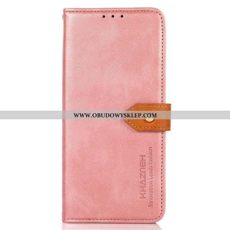 Etui Na Telefon Pokrowce do iPhone 14 Pro Max Dwukolorowe Złote Zapięcie Khazneh