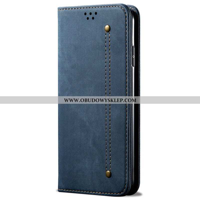 Etui Na Telefon do Vivo Y22s Etui Folio Tkanina Dżinsowa