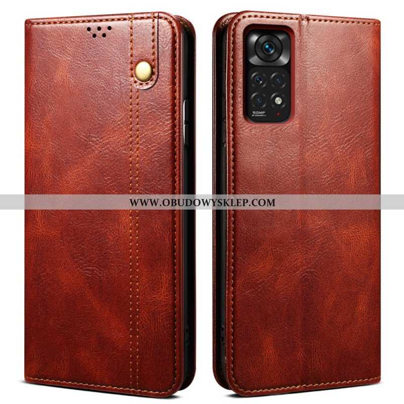 Etui Na Telefon do Xiaomi Redmi Note 11 Pro / 11 Pro 5G Etui Folio Woskowana Sztuczna Skóra