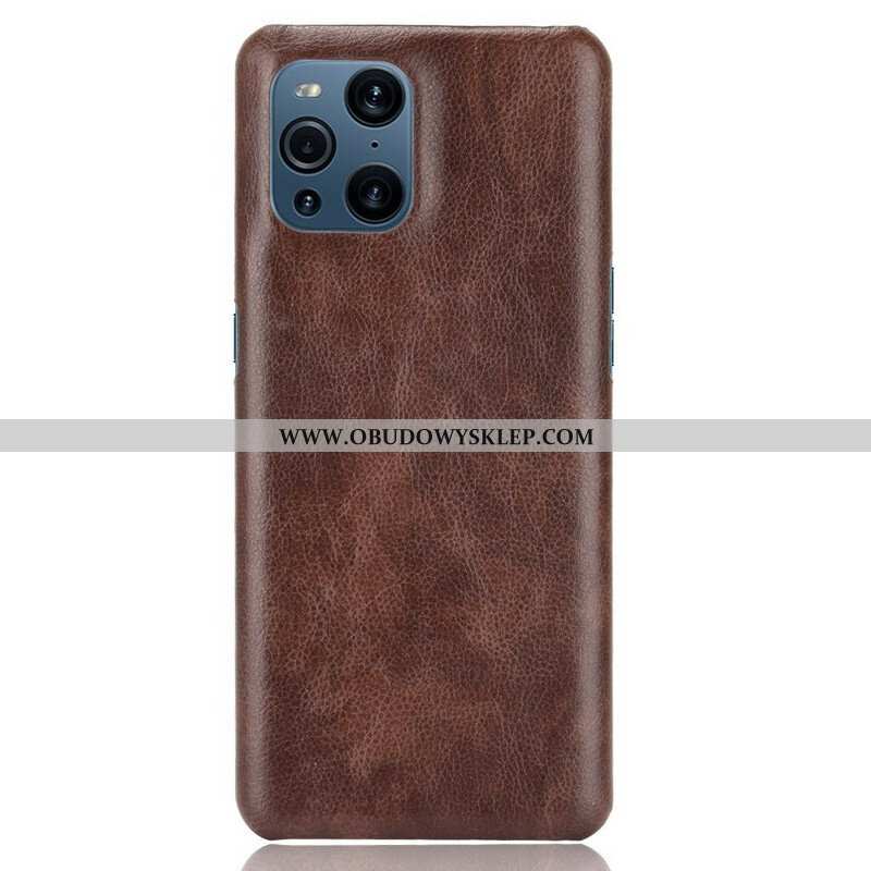 Etui do Oppo Find X3 Pro Efekt Skóry Liczi